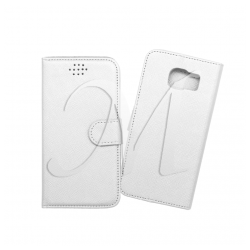 Custodia a libro con chiusura magnetica flip per Samsung Galaxy S6 bianco