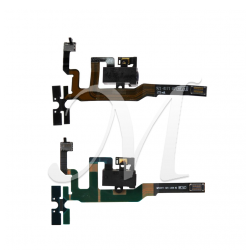 Flex tasto volume per Apple iPhone 4S nero con connettore audio 3.5 mm