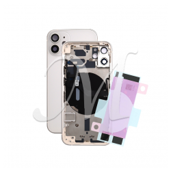Telaio scocca con vetrino posteriore e flex / tasti per Apple iPhone 12 Mini bianco (white)